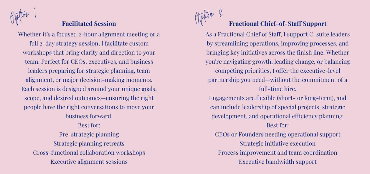 Facilitated Session Offering Details